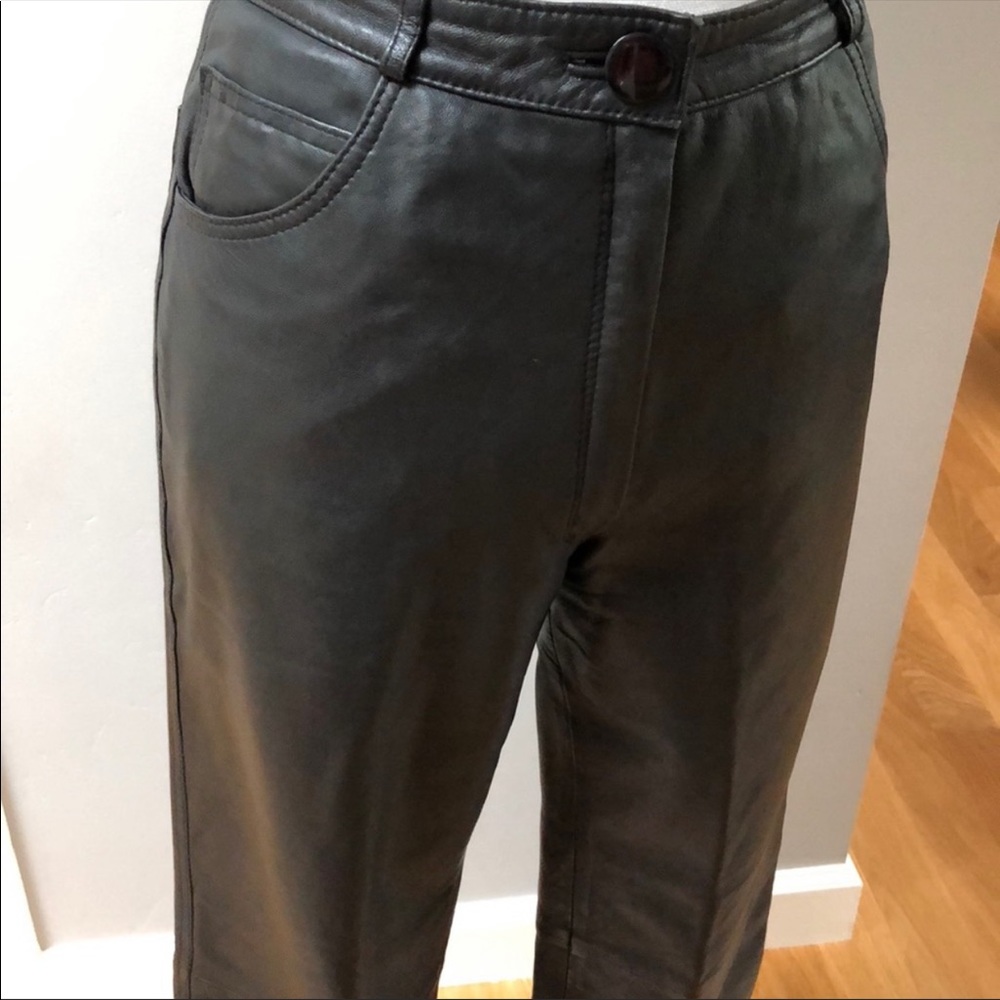 Vintage High Waist Real Leather Pants by Echtes